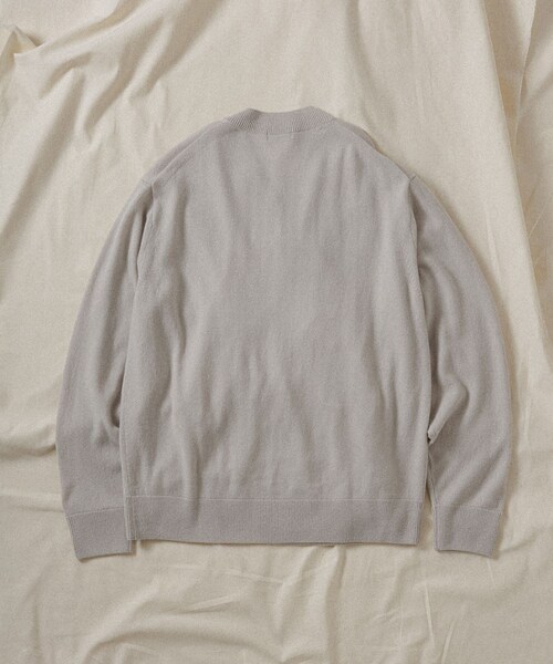 ADAM ET ROPE'（アダムエロペ）の「【WILD LIFE TAILOR】CASHMERE MIX V NECK PO（ニット/セーター・メンズ・グレー/ダークグリーン・L/M）」の6枚目の写真