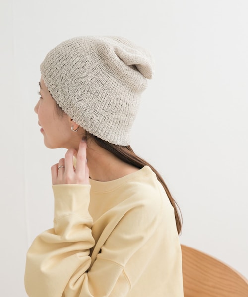 URBAN RESEARCH DOORS（アーバンリサーチドアーズ）の「和紙ビーニー（ニットキャップ/ビーニー・レディース・NATURAL/CHARCOAL・one）」の8枚目の写真