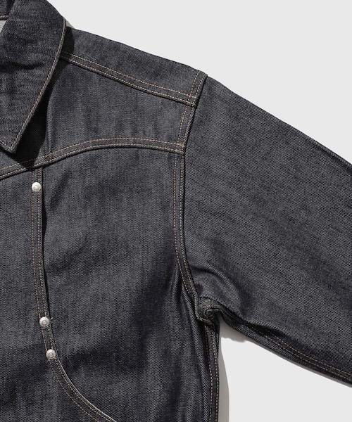 ADAM ET ROPE'(アダムエロペ)の「【BAL/バル】CURB POCKET DENIM JACKET(デニムジャケット・メンズ・ブラック/ネイビー・1/2)」の8枚目の写真