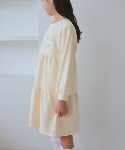ROPE' PICNIC（ロペピクニック）の「【KIDS/キッズ】裏毛ティアードロゴワンピース（ワンピース・キッズ・ライトグレー/キナリ・L/M/S）」の17枚目の写真
