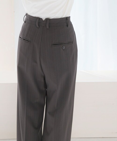 URBAN RESEARCH ROSSO（アーバンリサーチロッソ）の「ヘリンボーンラップストレートパンツ（その他パンツ・レディース・IVORY/CHARCOAL・36/38）」の19枚目の写真