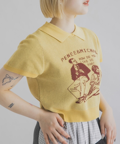 THE GOODLAND MARKET（ザグッドランドマーケット）の「old honey　45℃ KNIT TOPS（ニット/セーター・レディース・BROWN/YELLOW・Free）」の11枚目の写真