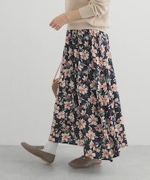 URBAN RESEARCH DOORS | レーヨンフラワープリントスカート(スカート)