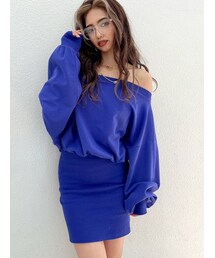 GYDA | ドッキングオフショル スウェットワンピース(ワンピース)