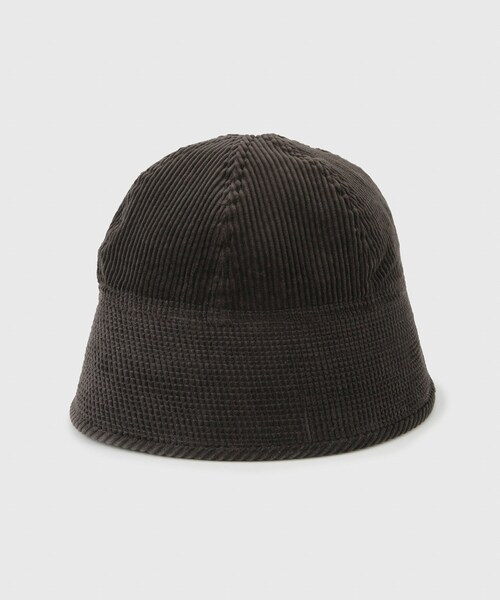 ADAM ET ROPE'（アダムエロペ）の「【THOUSANDS/サウザンズ】CORDUROY SAILOR HAT（ハット・メンズ・チャコール/ホワイト系・M）」の2枚目の写真