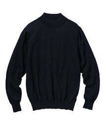 nissen | 洗える綿１００％モックネックニット（ハイゲージ）【大きいサイズ】(ニット/セーター)
