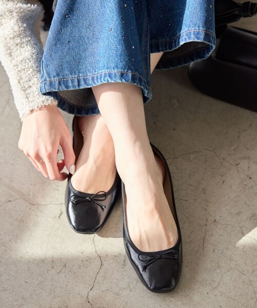 ROPE' PICNIC(ロペピクニック)の「【AIRina/エアリーナ】軽くてやわらかいバレエシューズ(バレエシューズ・レディース・ブラック/キナリ/レッド/ピンク/シルバー・L/M/S)」の20枚目の写真