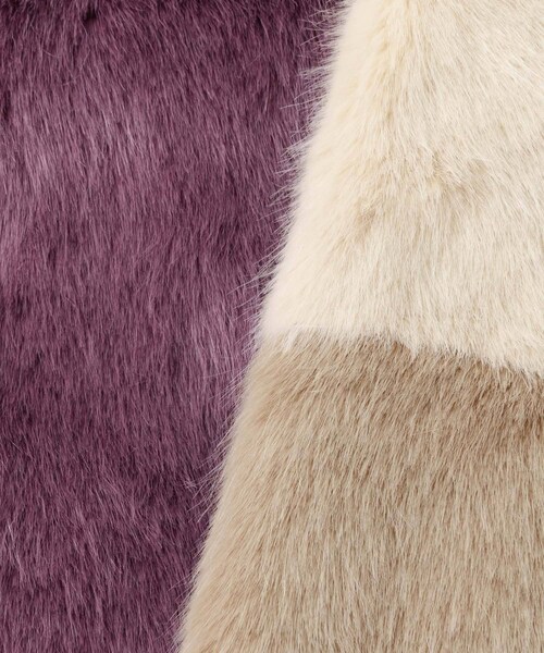 URBAN RESEARCH ROSSO（アーバンリサーチロッソ）の「troisiemechaco　ECOFUR Shawl∴（ストール/ショール・レディース・PURPLE/IVORY×BE・FREE/Free）」の13枚目の写真