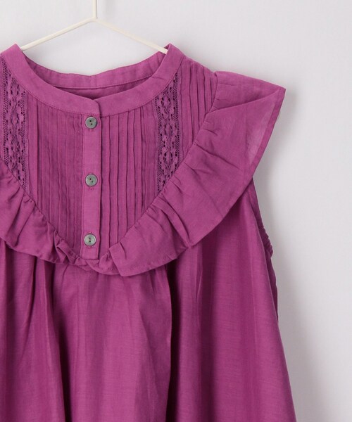 ROPE' PICNIC（ロペピクニック）の「【KIDS】リンクコーデ/INDIAフレア袖ブラウス（シャツ/ブラウス・キッズ・ブルー・120）」の8枚目の写真