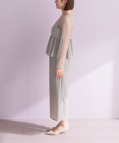 URBAN RESEARCH ROSSO（アーバンリサーチロッソ）の「kaene　レイヤードペプラムドレス（ワンピース・レディース・light gray/blue gray・S）」の12枚目の写真