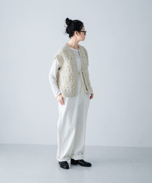 かぐれ（カグレ）の「ネパールハンドニットベスト（ベスト・レディース・IVORY・FREE）」の7枚目の写真