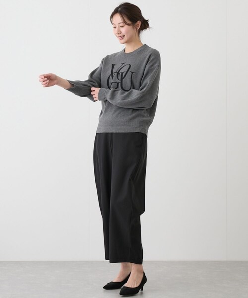 Jayro（ジャイロ）の「ジャガードロゴニットプルオーバー（ニット/セーター・レディース・チャコール/ライトグレー/パープル・F）」の19枚目の写真