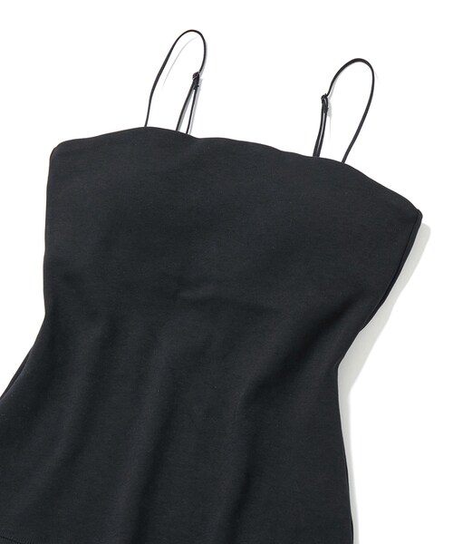 ADAM ET ROPE'（アダムエロペ）の「オーガニックベアキャミソール（キャミソール・レディース・ブラック/ホワイト・F）」の7枚目の写真