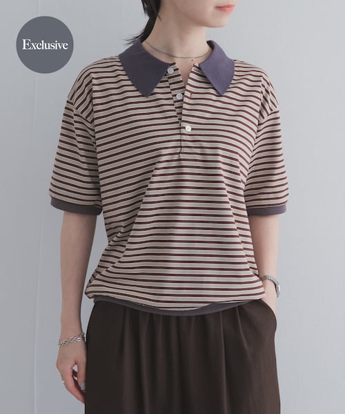 URBAN RESEARCH DOORS(アーバンリサーチドアーズ)の「『別注』STAR&STRIPE×DOORS MULTI POLO(ポロシャツ・レディース・GRAY/BROWN・One)」の1枚目の写真