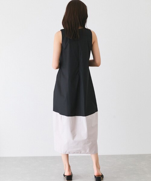 Jayro（ジャイロ）の「バイカラーノースリーブワンピース（ワンピース・レディース・ブラック/ネイビー/ピンク・F）」の8枚目の写真