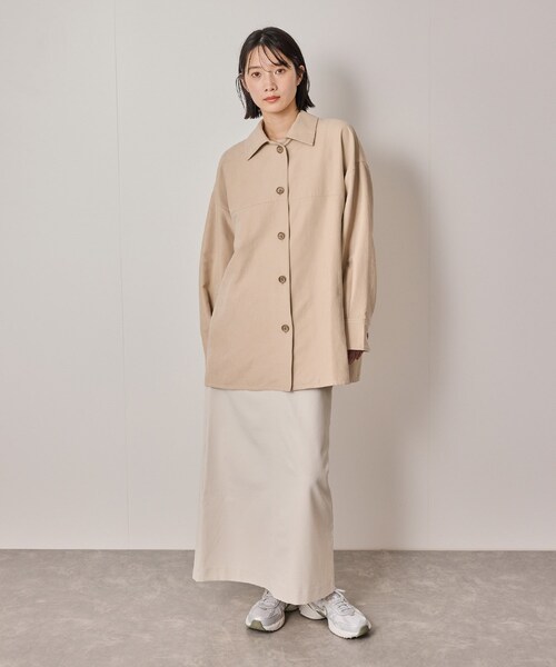 NERGY（ナージー）の「【ウォッシャブル対応】フェイクスエードシャツジャケット（その他アウター・レディース・ベージュ/ライトグリーン・F）」の6枚目の写真