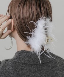 SMELLY | フェザービッグバンス(バレッタ/ヘアクリップ)