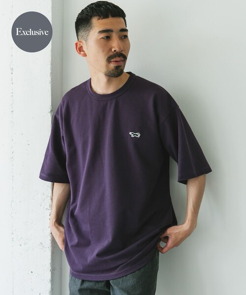 URBAN RESEARCH DOORS（アーバンリサーチドアーズ）の「『XLサイズ/WEB限定』『別注』PENNEYS×DOORS　THEFOX 鹿の子ショートスリーブT（Tシャツ/カットソー・メンズ・WHITE/ASH GRAY/PURPLE/NAVY・M/L/XL）」の4枚目の写真