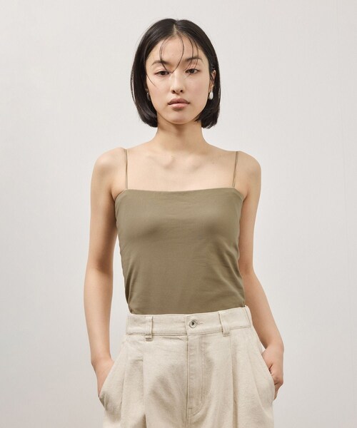 ADAM ET ROPE'（アダムエロペ）の「【OUR WACOAL×ADAM ET ROPE'】コットン混カップインベアトップキャミソール（キャミソール・レディース・ブラック/ホワイト/オリーブ・L/M/S）」の17枚目の写真