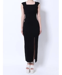 EMODA | ワイドストラップリブスリットワンピース(ワンピース)