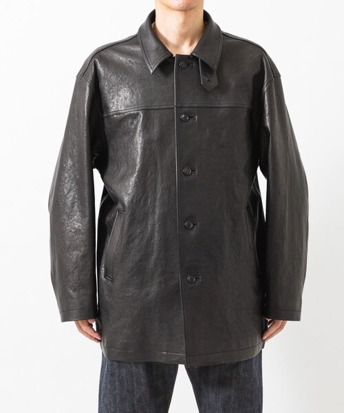 URBAN RESEARCH（アーバンリサーチ）の「『一部別注サイズ』ANOTHER OFFICE　LEATHER CAR COAT（その他アウター・メンズ・BLACK・1/2/3）」の4枚目の写真