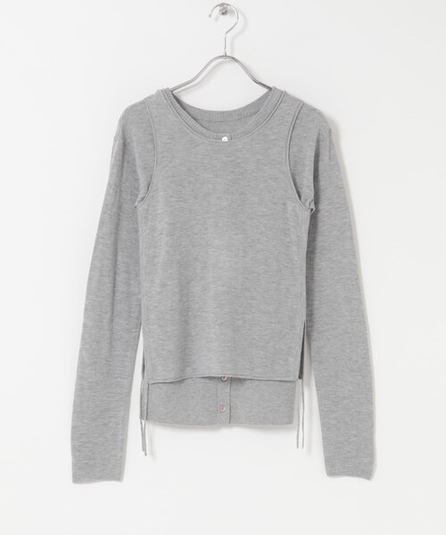 THE GOODLAND MARKET（ザグッドランドマーケット）の「cwtch　LAYERED KNIT TOPS（カーディガン/ボレロ・レディース・NAVY/RED/SAGE/B.GRAY/KHAKI・Free）」の13枚目の写真