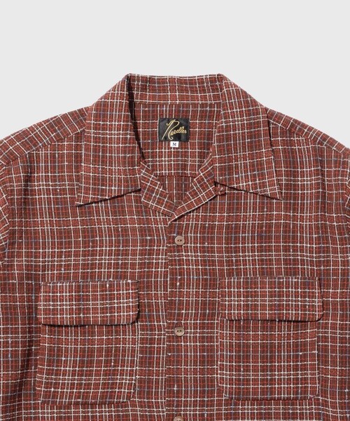 ADAM ET ROPE'(アダムエロペ)の「【NEEDLES/ニードルス】Classic Shirt - Dobby Grid(シャツ/ブラウス・メンズ・ブラウン/カーキ・M/S)」の7枚目の写真