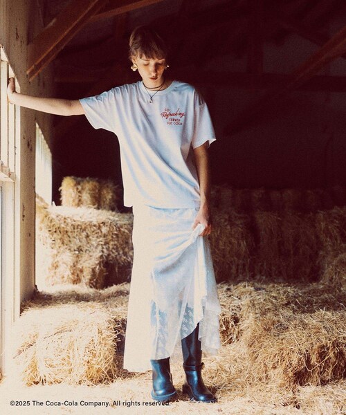 VIS（ビス）の「【Coca-Cola】VIS別注フォト＆ロゴプリントアソートTシャツ（Tシャツ/カットソー・レディース・チャコール/ホワイト/ピンク・F）」の13枚目の写真