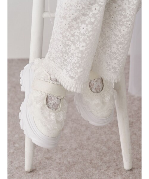 merry jenny（メリージェニー）の「frill strap sneakers（スニーカー
