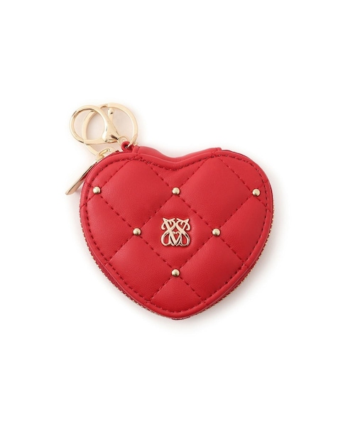 VIS(ビス)の「スタッズキルティングハートポーチチャーム(チャーム・レディース・ブラック/ホワイト/レッド・F)」の3枚目の写真