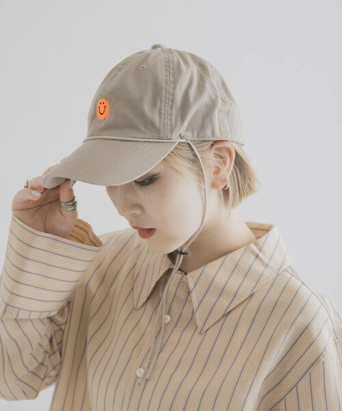 THE GOODLAND MARKET（ザグッドランドマーケット）の「That’s　THATS THE SMILE CAP（キャップ・メンズ・BK/WH/BEIGE・Free）」の3枚目の写真