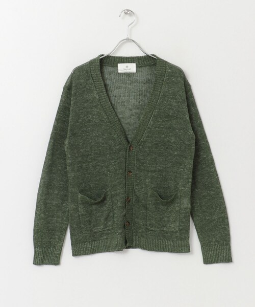 URBAN RESEARCH Sonny Label（アーバンリサーチサニーレーベル）の「トップカラーリネンカーディガン∴（カーディガン/ボレロ・メンズ・オレンジ/グレー/ブルー/グリーン・M/L）」の9枚目の写真