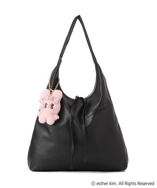 ROPE' PICNIC(ロペピクニック)の「【Esther Bunny Little meets ROPE' PICNIC】チャーム付きバッグ(トートバッグ・レディース・ブラック/シルバー・F)」の21枚目の写真