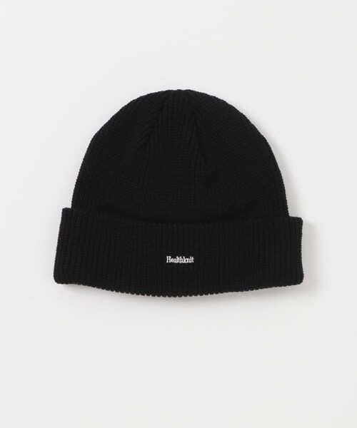 ITEMS URBANRESEARCH（アイテムズ アーバンリサーチ）の「Healthknit　ロゴ刺繍 Knit Watch（ニットキャップ/ビーニー・メンズ・ORG/NVY/BLK・-）」の5枚目の写真