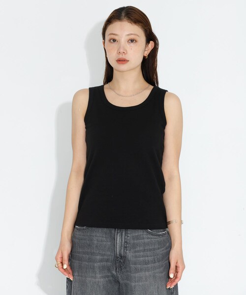 URBAN RESEARCH Sonny Label（アーバンリサーチサニーレーベル）の「フライス/ジャガードタンクトップ（タンクトップ・レディース・JQグレー/オフ/ブラック/JQブラック/レモンベージュ・FREE）」の18枚目の写真