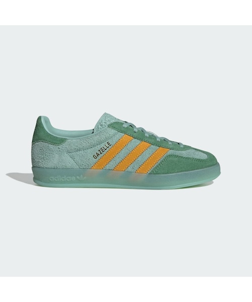 adidas（アディダス）の「ガゼル インドア / Gazelle Indoor（シューズ・レディース・ピンク/グリーン・22.0cm/22.5cm/23.0cm/23.5cm/24.0cm/24.5cm/25.0cm/25.5cm/26.0cm/26.5cm/27.0cm/27.5cm/28.0cm/28.5cm/29.0cm/29.5cm/30.0cm/31.0cm/32.0cm/30.5cm/31.5cm）」の2枚目の写真