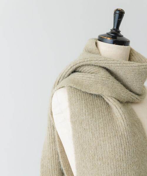 RODE SKO（ロデスコ）の「メランジロングマフラー（マフラー・レディース・BEIGE/CHARCOAL/BLUE・one）」の11枚目の写真