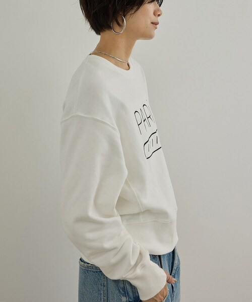 ADAM ET ROPE'(アダムエロペ)の「【Camille de Cussac by SALON】アートプリントスウェット(スウェット・レディース・ホワイト/ホワイト系/ベージュ/ベージュ系・F)」の14枚目の写真