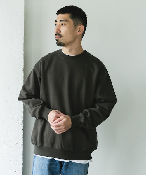 URBAN RESEARCH DOORS（アーバンリサーチドアーズ）の「裏起毛クルーネックスウェット（スウェット・メンズ・ASH GRAY/OLIVE/NAVY/TOP CCL・M/L）」の4枚目の写真