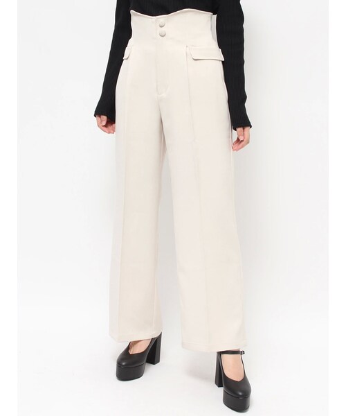 EATME（イートミー）の「ウエストマークワイドパンツ（その他パンツ・レディース・アイボリー/ブラック/ブルー・S/M）」の3枚目の写真