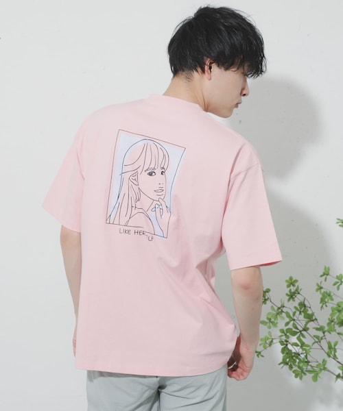 SENSE OF PLACE by URBAN RESEARCH(センスオブプレイスバイアーバンリサーチ)の「ガールグラフィックTシャツ(5分袖)(Tシャツ/カットソー・メンズ・PURPLE/WHITE①/PINK/ORANGE①/WHITE②/ORANGE②/WHITE③/MINT/ORANGE③・M/L)」の19枚目の写真