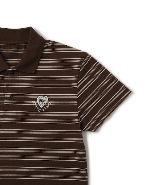 ADAM ET ROPE'（アダムエロペ）の「【Chocomoo×ADAM ET ROPE'】刺しゅうPOLO（ポロシャツ・レディース・ブラック系/ダークブラウン・F）」の11枚目の写真