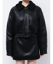 EMODA | FAKE LEATHER BOA BZ(ブルゾン)