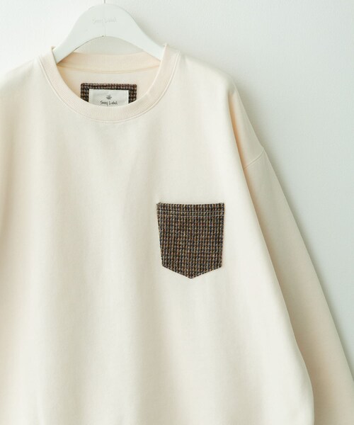 URBAN RESEARCH Sonny Label（アーバンリサーチサニーレーベル）の「HARRIS TWEEDポケットスウェットプルオーバー（スウェット・メンズ・オフ/チャコール/ブラック/ブラウン・M/L）」の11枚目の写真