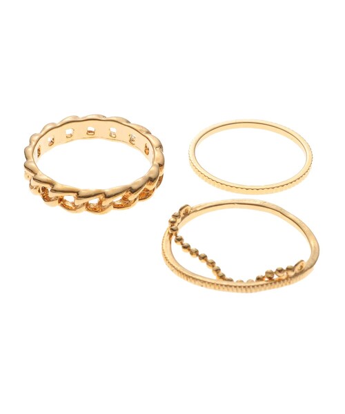 RESEXXY（リゼクシー）の「メタルデザインリング3点セット（リング）」 WEAR
