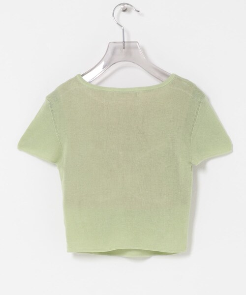 URBAN RESEARCH（アーバンリサーチ）の「NICENICE MOMENT　CAP SLEEVE BRALETTE（ニット/セーター・レディース・C GREY/PISTACHIO・M）」の8枚目の写真