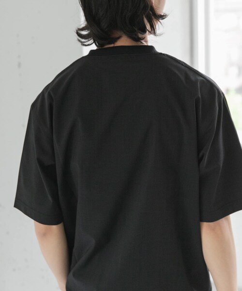 URBAN RESEARCH DOORS（アーバンリサーチドアーズ）の「FORK&SPOON　TEC LINEN T-SHIRTS（Tシャツ/カットソー・メンズ・BLACK/LIGHT GRAY/DARK BLUE・4/5）」の9枚目の写真