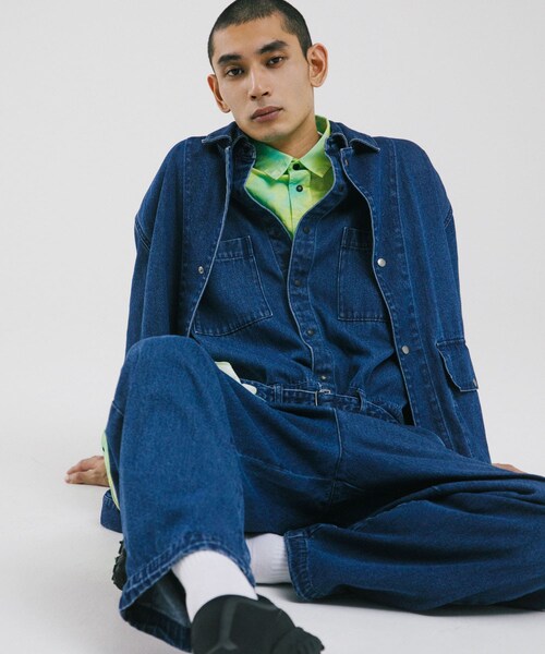 EKAL（エカル）の「デニムジャンプスーツ（つなぎ/オールインワン・メンズ・ブルー・One）」の3枚目の写真