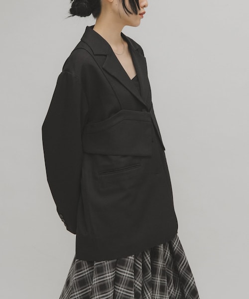 KBF（ケイビーエフ）の「ビスチェSETテーラードジャケット（テーラードジャケット・レディース・BLACK/BROWN・One）」の5枚目の写真