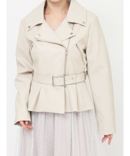 RESEXXY（リゼクシー）の「ペプラムライダースジャケット（ライダース